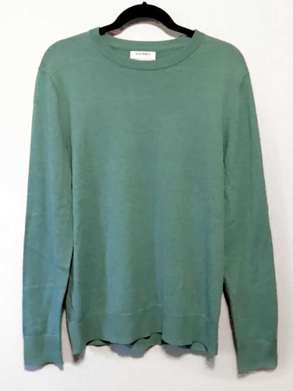 Old Navy Mineral Jade Green Long Cotton Blend Knit Pullover Small